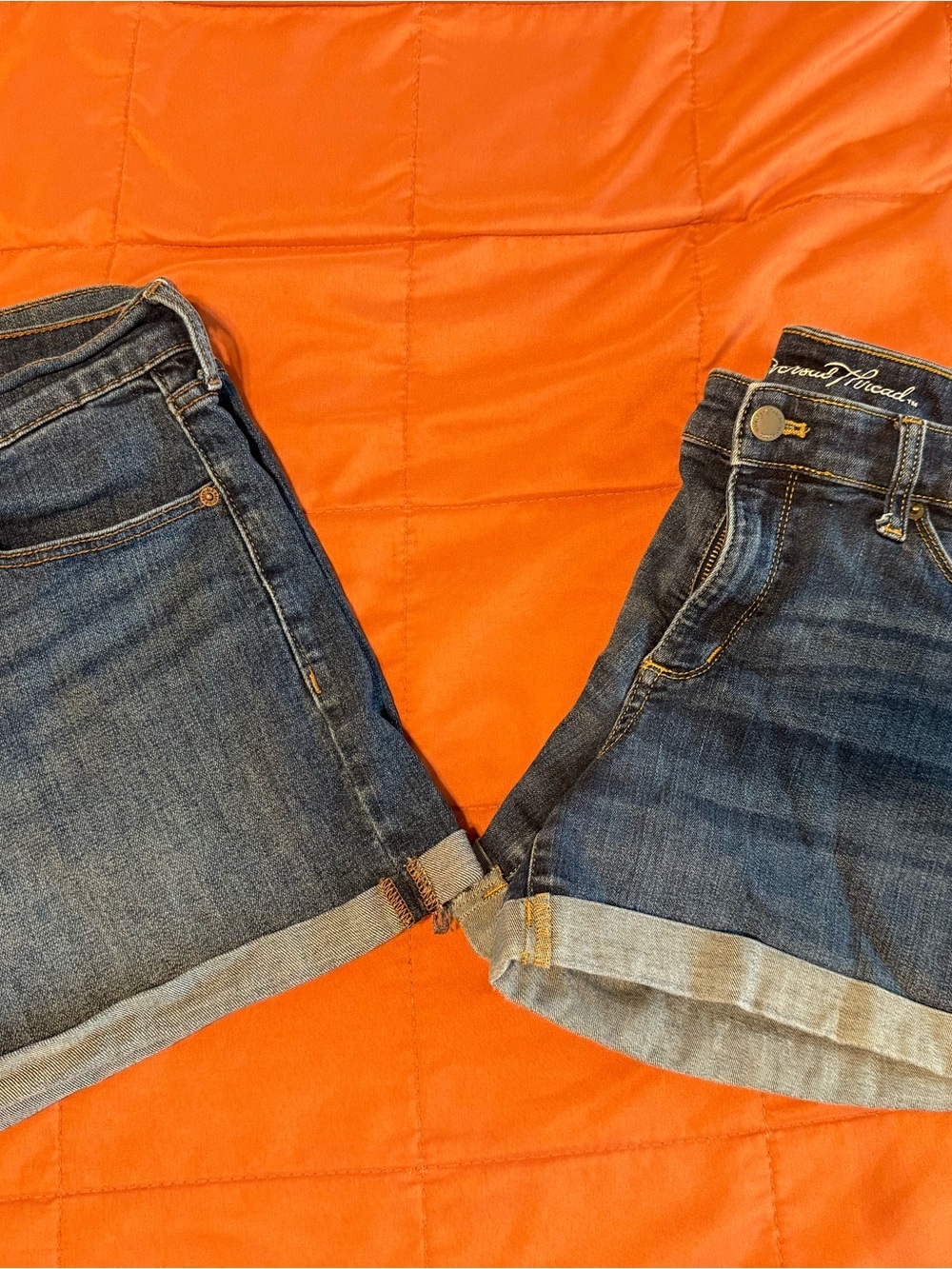 Universal Thread Rolled-Cuff Denim Shorts - Blue